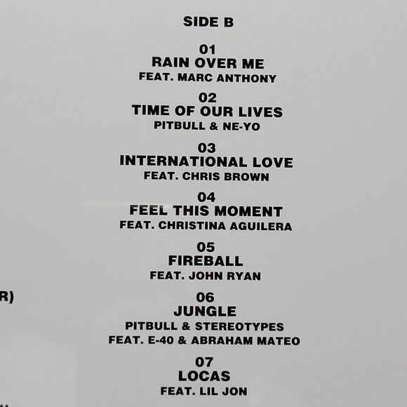 VINYL Pitbull: Greatest Hits Clear w/ Black Swirls LP - NEW / SEALED - Picture 6 of 6